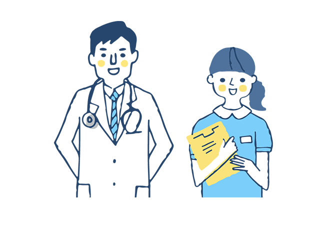 医師と看護師のイラスト